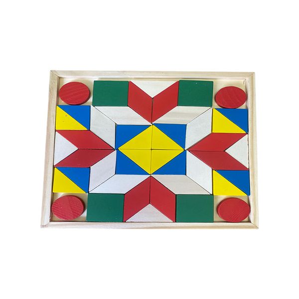 Wooden Mosaic Puzzle And Building Blocks F47-72-38