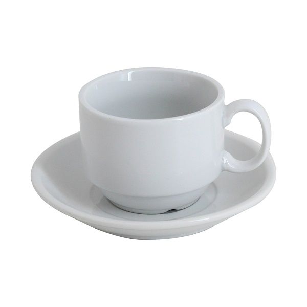 Set of 6 Cups &amp; Saucers (White)