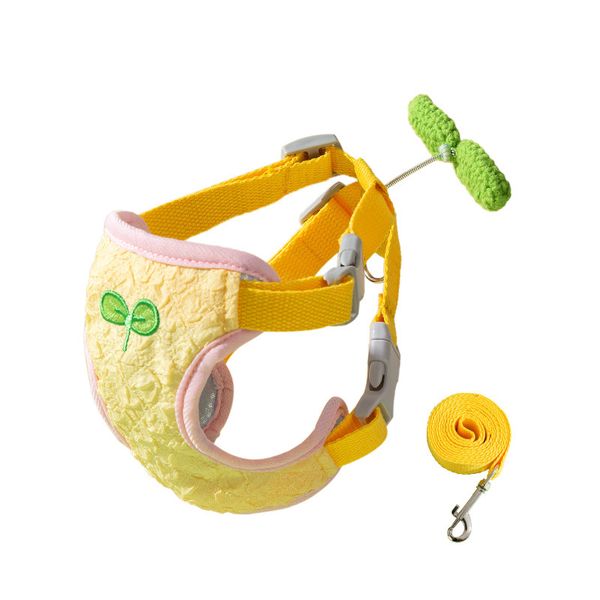 Vest-Style Harness For Walking Cats And Dogs - Yellow