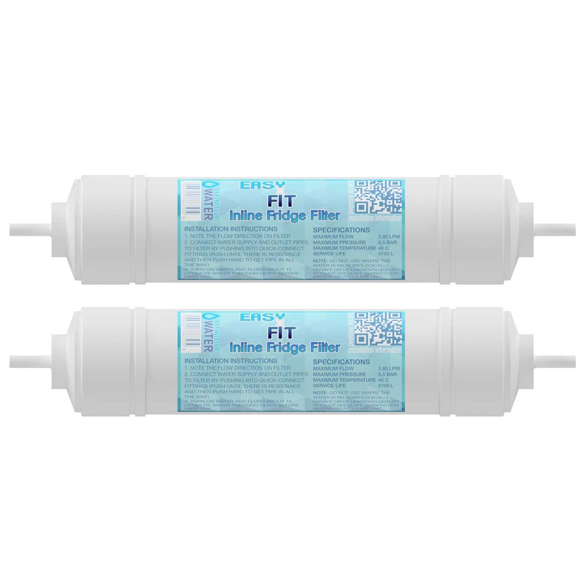SUPERPURE Easy-fit Generic External Fridge Filter (2-Pack)