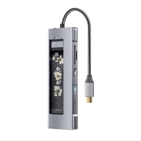Eight in 1 Usb Hub with Disk Storage Function M 2 Usb C Dock Station