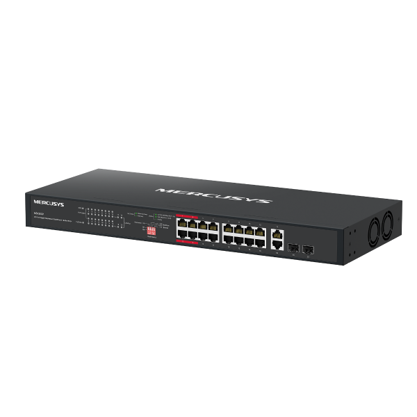 Mercusys MS120GP 20-Port Gigabit Rackmount Switch with 16-Port PoE+