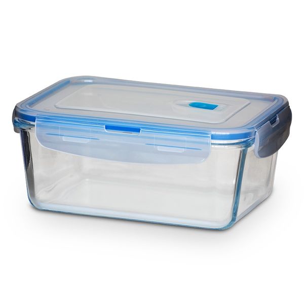 Eetrite Rectangle Storage Box With Clip Lid - 1L