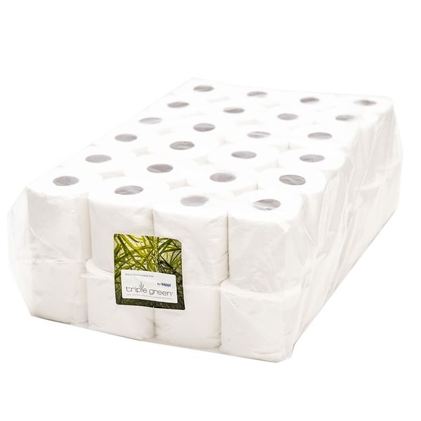 SAPPI Triple Green Single Ply Toilet Paper – Bale of 48 - Eco-Friendly