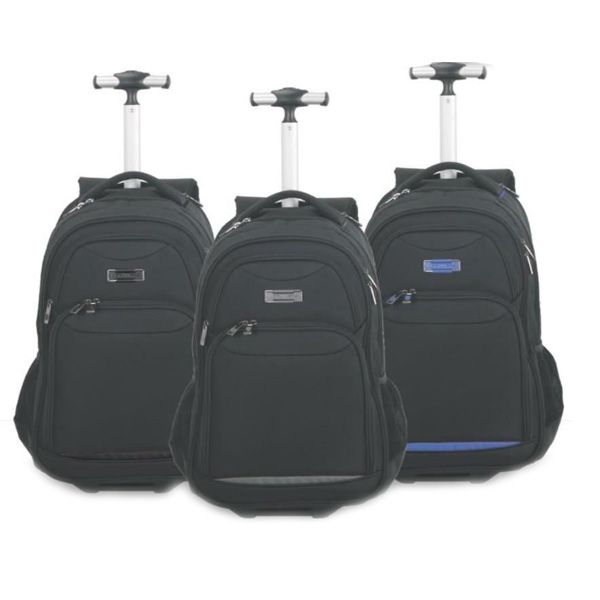 Work Mate 15" Laptop Trolley Backpack - Black &amp; Blue