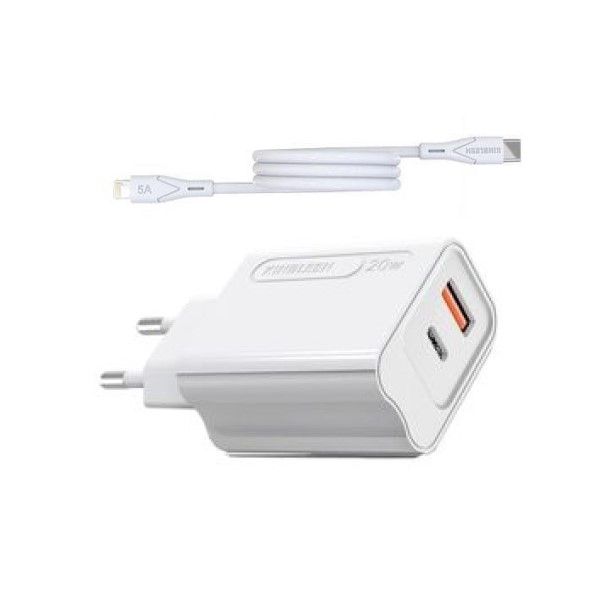 Kingleen PD20W Dual Port Wall Adapter And Type-C Cable - E30