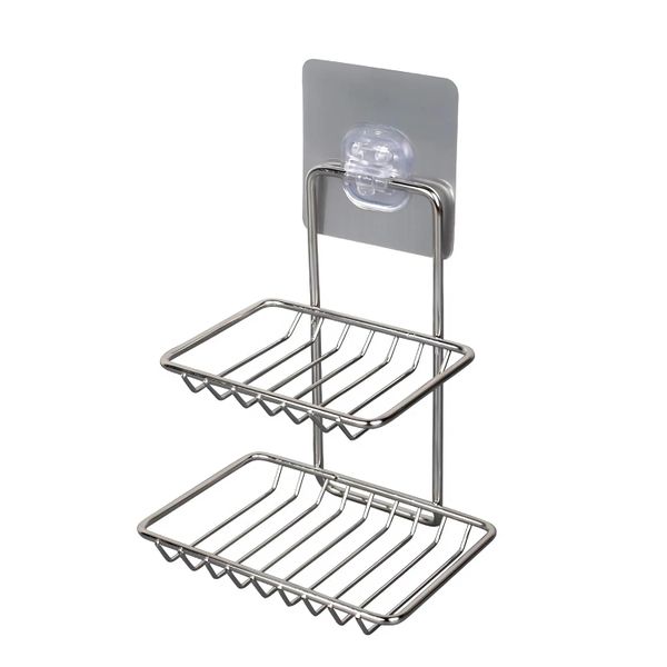 Sulfar Stainless Steel Double Layer Soap Dish Silver