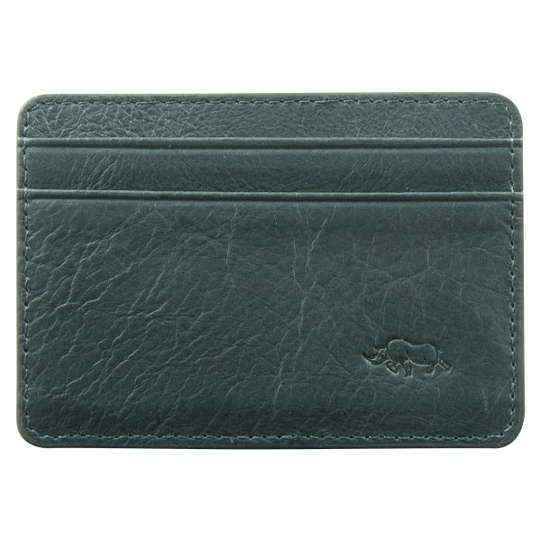 Genuine African Leather, Card And ID Holder, Midnight Blue