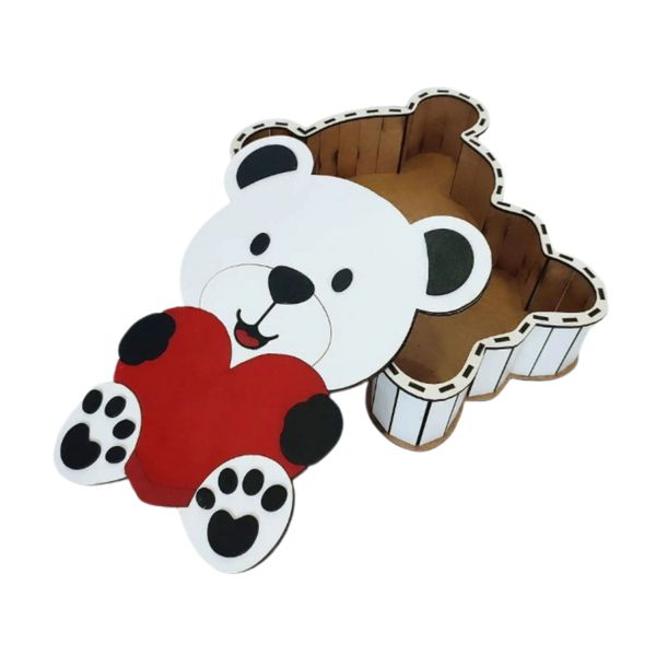Laser-Cut Teddy Bear Gift Box - Baby Shower, Newborn Keepsake (1)