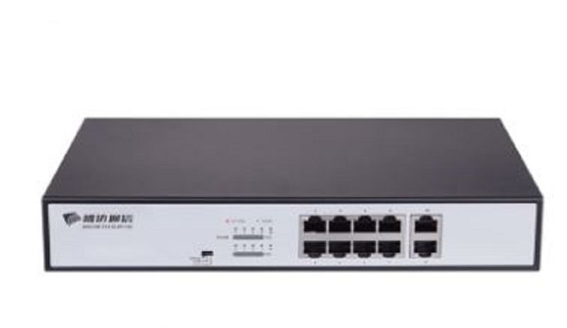 BDCOM 10-port Gigabit POE switch (8 POE ports, 2 Gigabit Base-T ports)