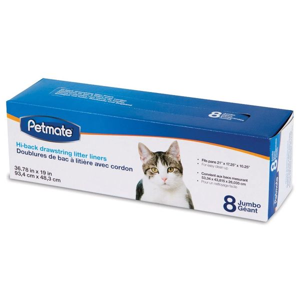 Petmate - Hi-Back Drawstring Litter Pan Liners Jumbo