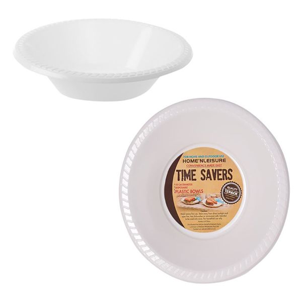 Bulk Pack x 3 Disposable Picnic Bowls 180mm 15pcs Per Pack