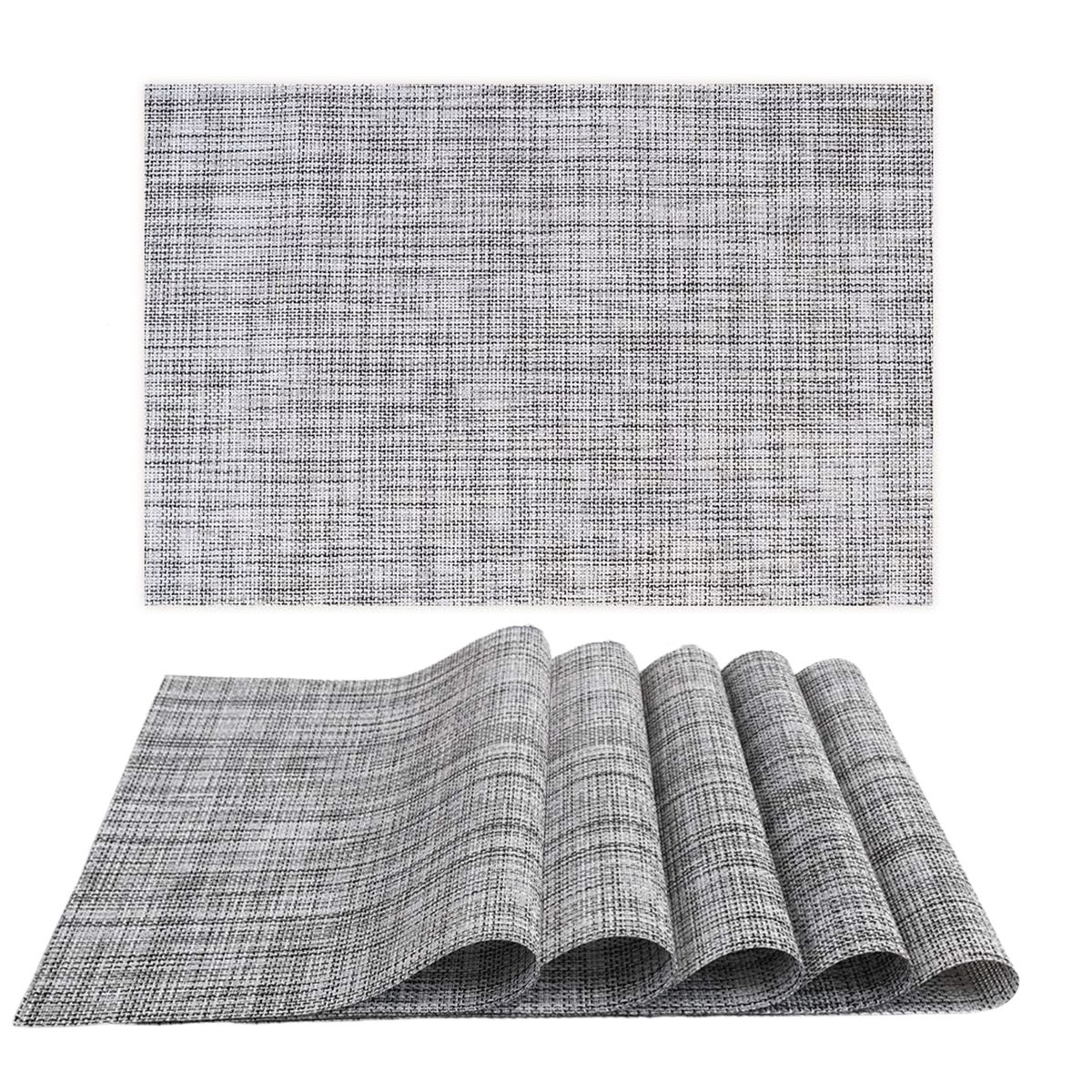 Table Placemats, PVC Non-Slip Place Mats Table Mats for Dining - Set of ...