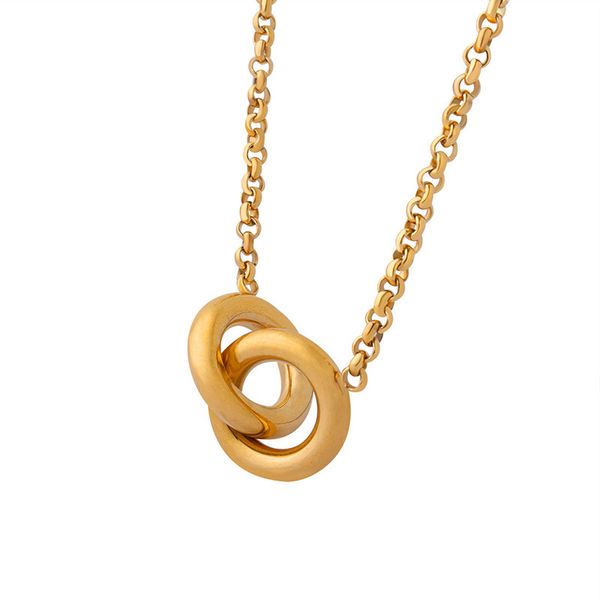 Interlocking Circles Necklace - Gold Plated Titanium Steel Luxury Jewelry