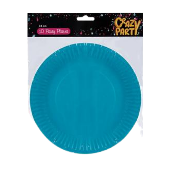 Party Supplies - Blue Paper Plates - Pack of 3 (10 Plates Per Pack)