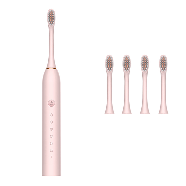 Six-speed Rechargeable Sonic Intelligent Toothbrush for Adult - Pink