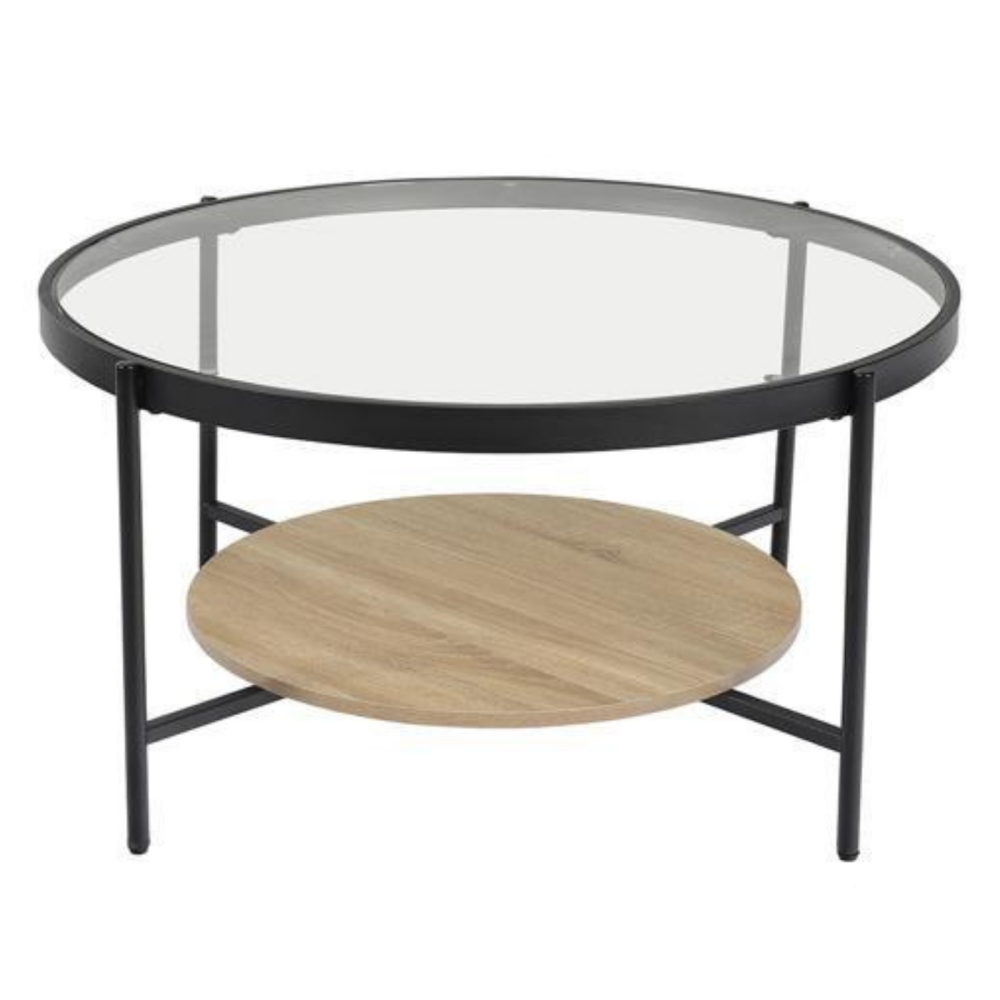 Velour 2-Tier Round Coffee Table - Finery