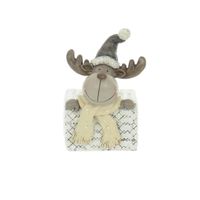 Glitter Tealight Candle Holder Christmas Decoration - Reindeer