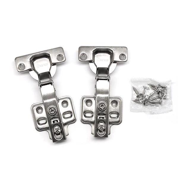 2 Pcs Stainless Steel Furniture Doors Cabinet Hinge