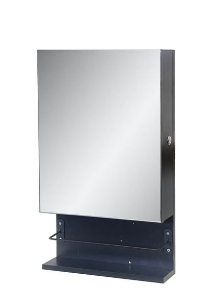 Stella Cosmetics Cabinet with LED Light - Black