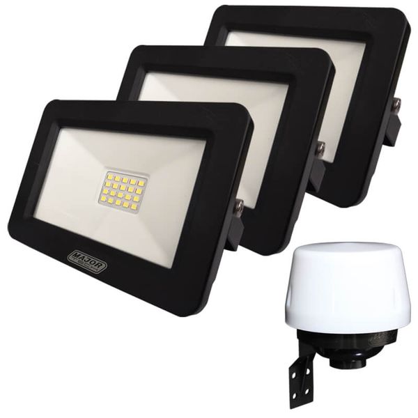 Major Tech - 20W LED Floodlight and Day/Night Sensor Combo (MTC4)