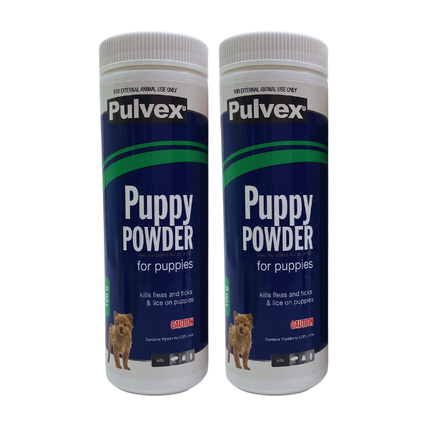 Pulvex Puppy Powder 100g - Flea, Tick &amp; Lice Control - Pack of 2