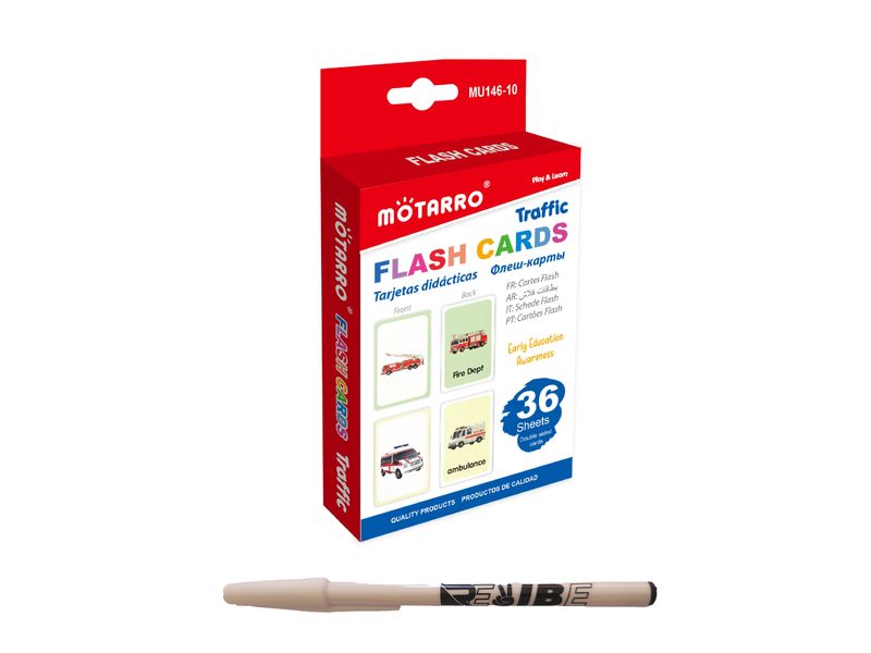 Motarro Children Early Development Traffic Flash Cards With ReVibe Pen