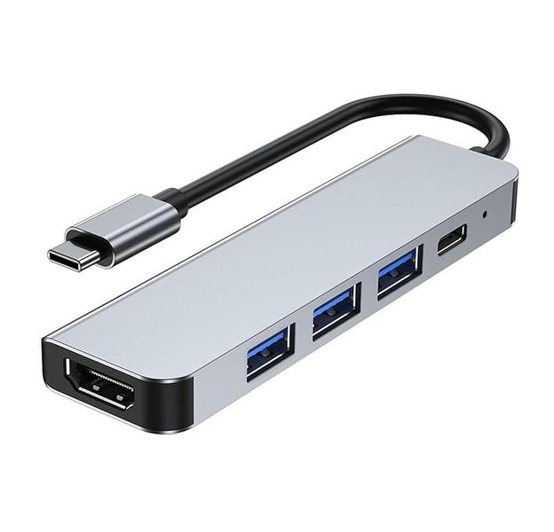 USB C to HDMI Multiport Adapter 5 in 1, with 4K HDMI Adapter GW