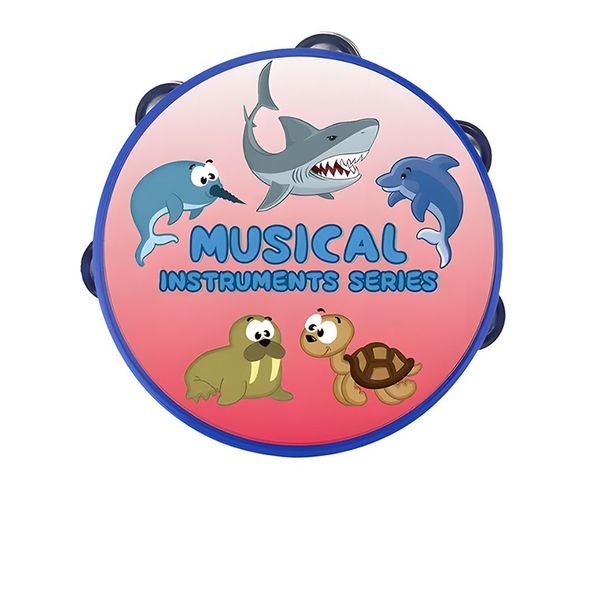 3 Different Sized Fun Animal Design Kids Toy Tambourine
