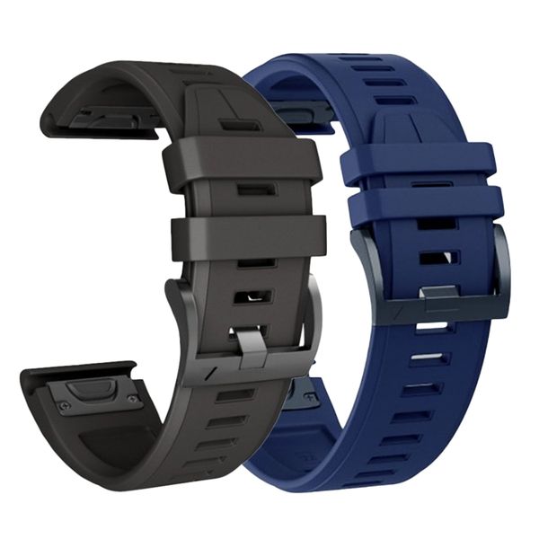 FocusFit 22mm Silicone Straps For Garmin Fenix 5/Forerunner 945/955 - Pack of 2