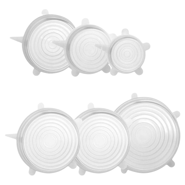 6 Pieces Silicone Stretchable Reusable Lids C3-6-43