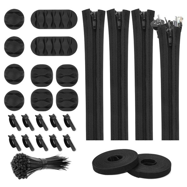 Tool DIY Multi Use Computer Cable Management Clips Jumbo Set of 126pcs