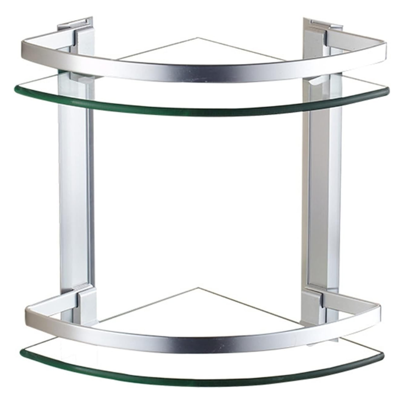 2-Tier Bathroom Glass Corner Shelves | Shop Today. Get it Tomorrow ...