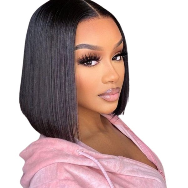 8 Inch 13×4 Straight Lace Front Wig Virgin Human Hair Double Drawn Wig