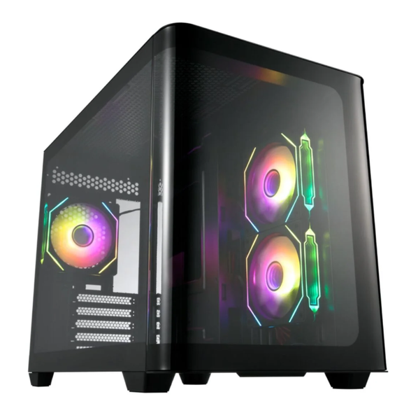 Heavy Duty FSP S380 ARGB M-ATX Mid Tower Gaming Chassis Case for Gamers