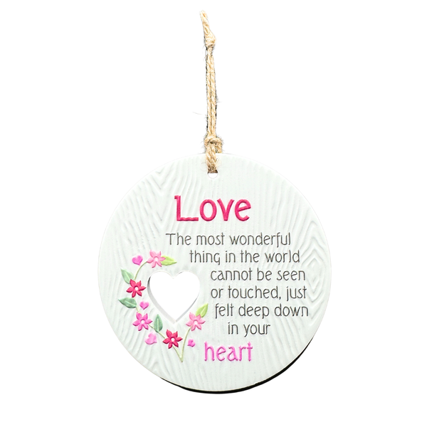 Piece of my Heart Ceramic Plaque - Love