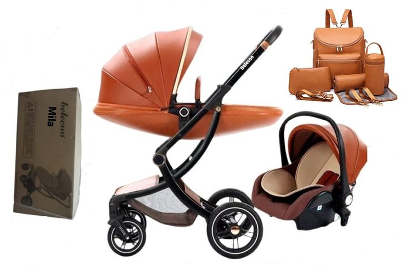 Belecoo Mila Egg Style 3 in 1 Travel System &amp;4 Piece Diaper Backpack