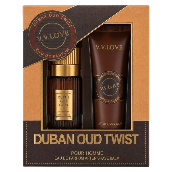 Pack of 2 - V.V.LOVE Duban Oud Twist Pour Homme Eau de Parfum Mens Gift Set