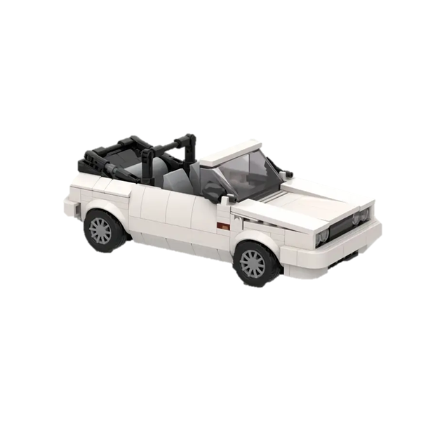 VW Golf Mk1 Cabriolet inspired building block set (white)