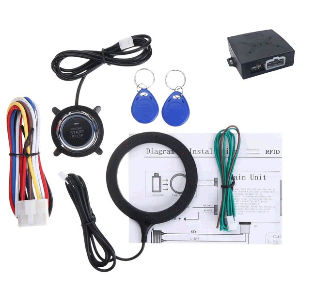 12V Auto Car Engine Keyless Security Push Start Button - FO-Y600