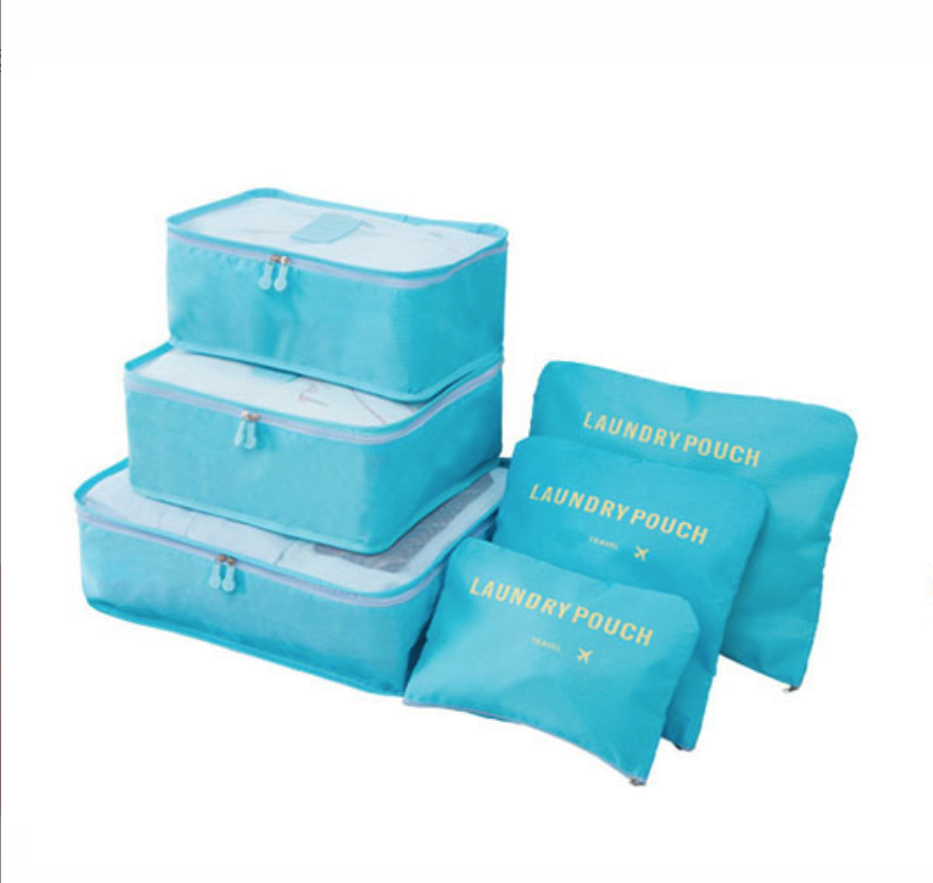6 Set Luggage Compression Packing Organizers for Travel Suitcase