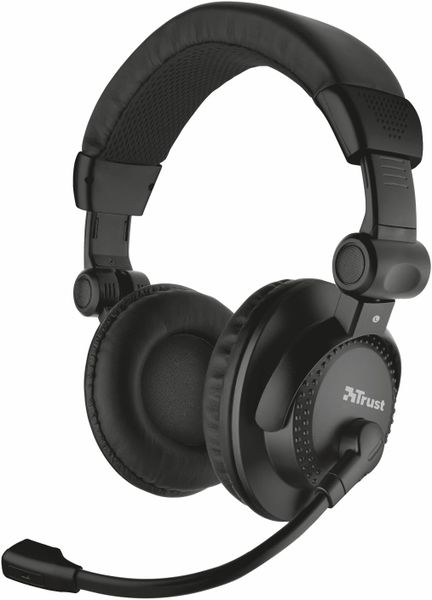 Trust Como Over-Ear Headset for PC and Laptop - Black