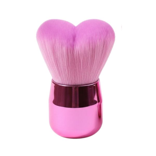 Heart-Shaped Nail Dust Brush - Pink