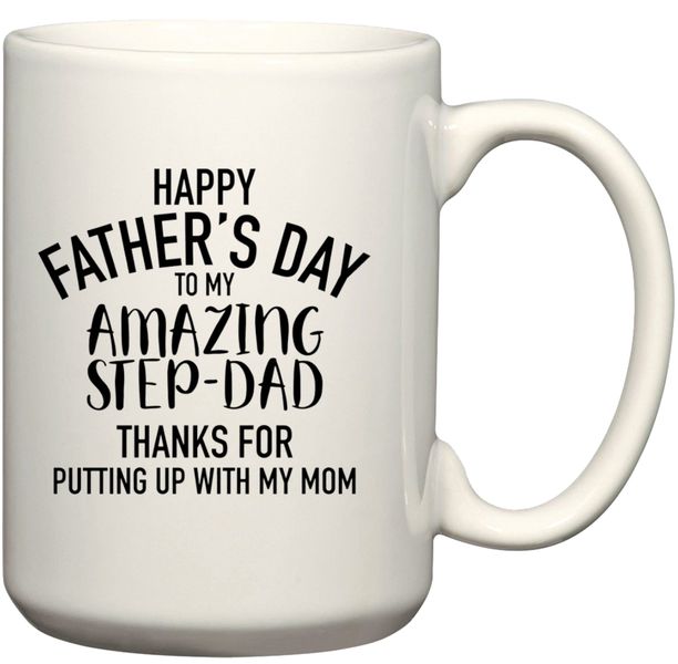 Happy Father's Day To My Amazing Step Dad Gift Coffee Mug