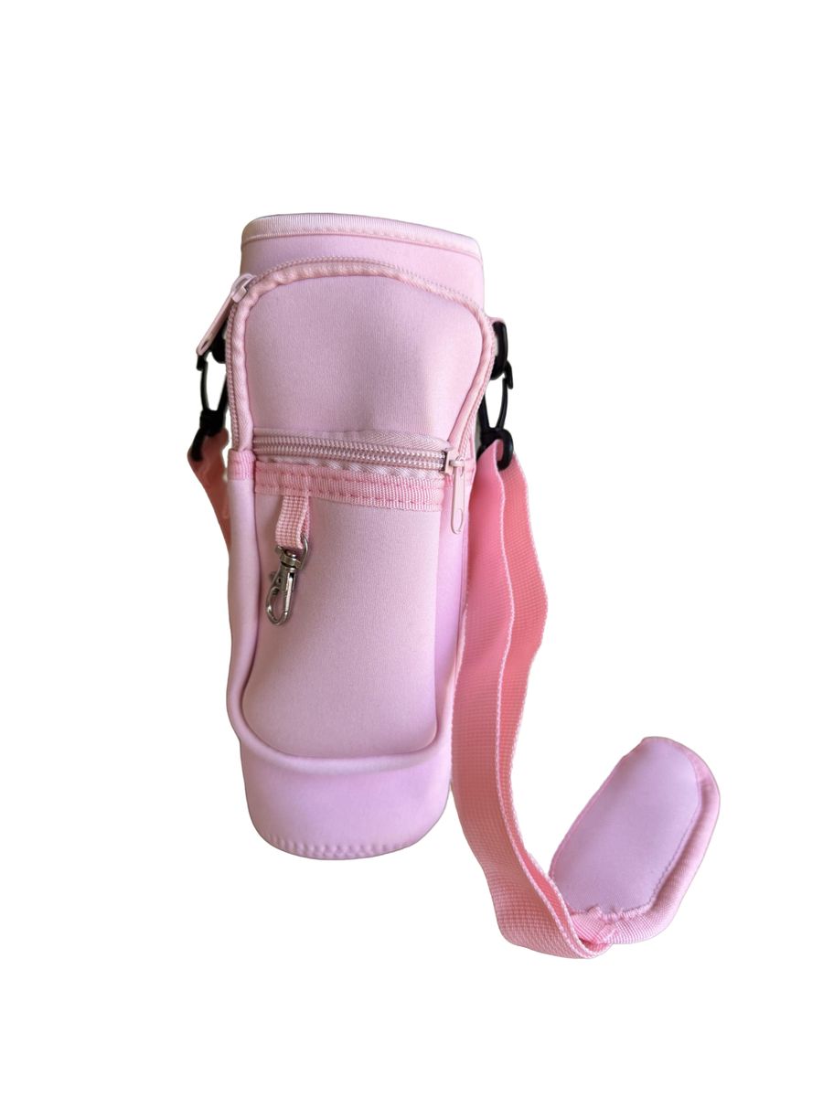 1Set Pink 40 cm Case with Adjustable Shoulder Strap - Double Storage Bag