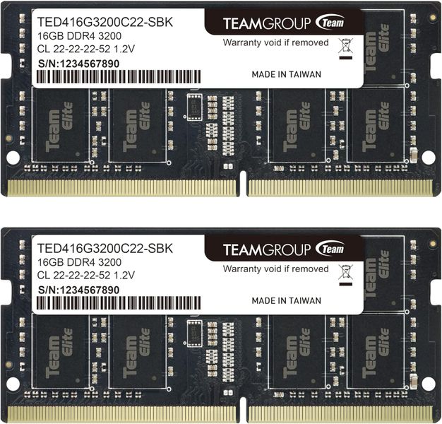 TeamGroup ELITE 32GB (2x16GB) 3200MHz CL22 DDR4 SODIMM
