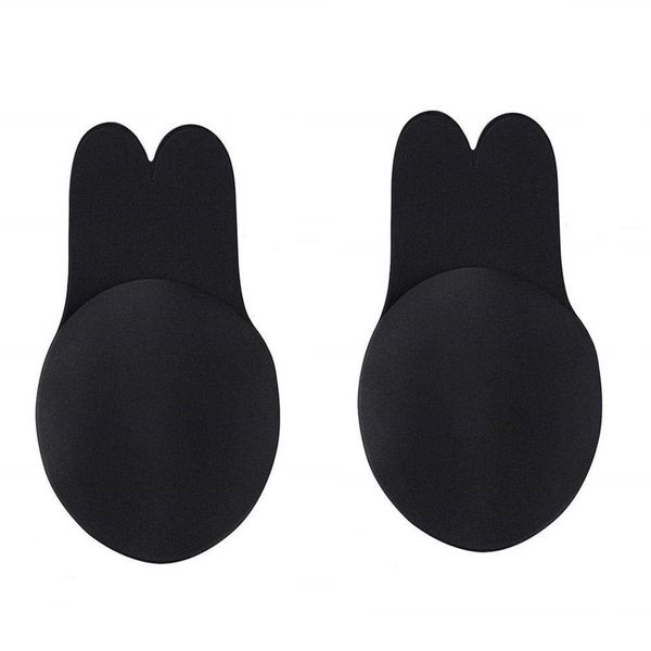 Set of 2 Black Invisible Lift Up Bra Rabbit Ear - C&amp;D