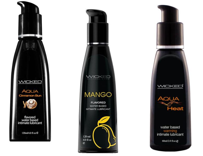 Wicked Adult Sensual Care Aqua Heat w Cinnamon Bun &amp; Mango Lubes Lubricants
