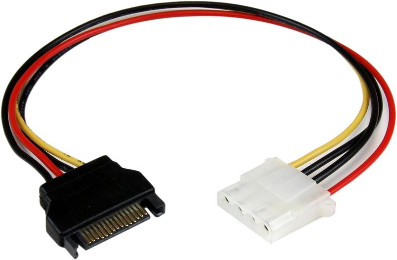 SlingTech SATA 4 Pin Female To Male 15 Pin Power Cable - 12 cm