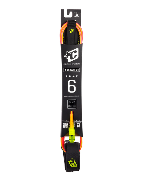 Creatures Pro 6 Surfboard Leash : Cherry Mango